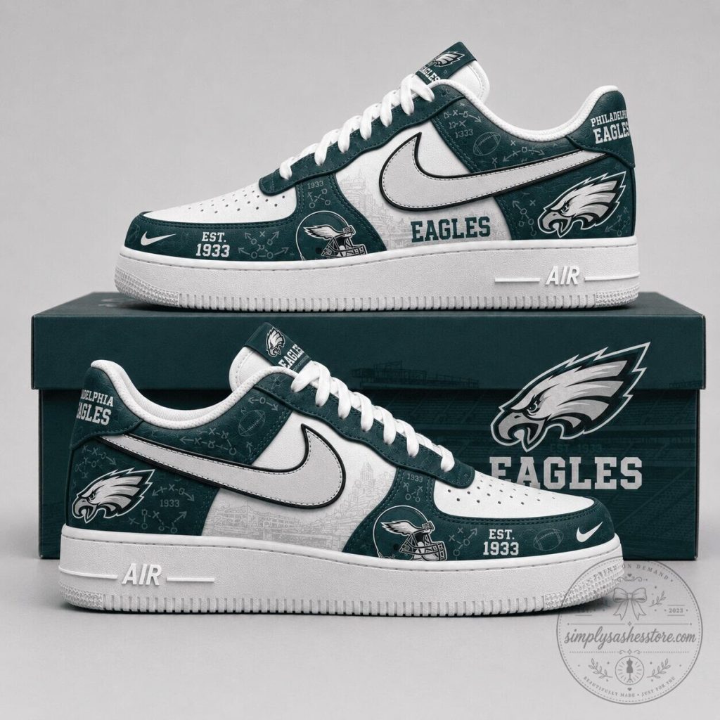 Philadelphia Eagles National Football League Custom Design Air Force Sneakers Philadelphia Eagles National Football League Custom Design Air Force Sneakers