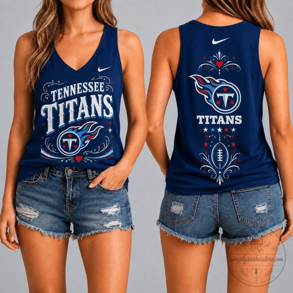 Tennessee Titans Premium NFL Game Day Glory V-Neck Tank Top NY Tennessee Titans | Premium NFL Game Day Glory V-Neck Tank Top NY