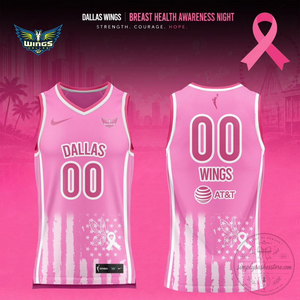 Dallas Wings Breast Health Awareness Night Pink WNBA Basketball Jersey Dallas Wings Breast Health Awareness Night Pink WNBA Basketball Jersey