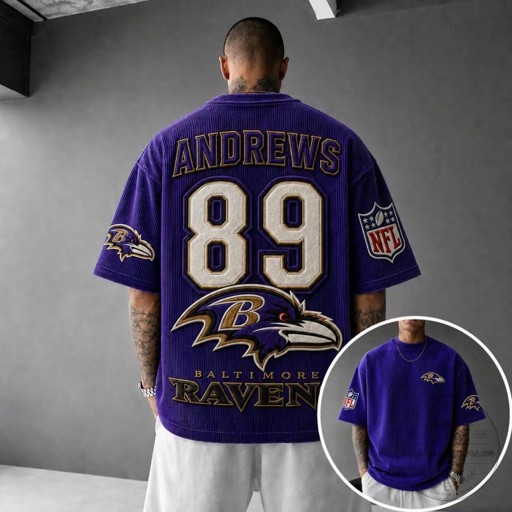 Baltimore Ravens Mark Andrews 89 NFL Football Team Purple Corduroy T-Shirt Baltimore Ravens Mark Andrews 89 NFL Football Team Purple Corduroy T-Shirt