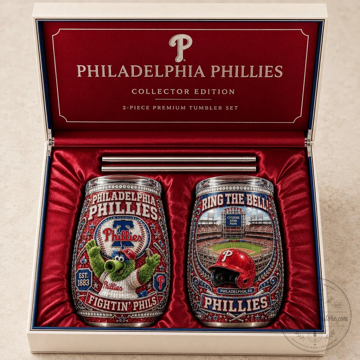 Philadelphia Phillies Phanatic Fightin' Phils Baseball Team Tumbler 9 Philadelphia Phillies Phanatic Fightin