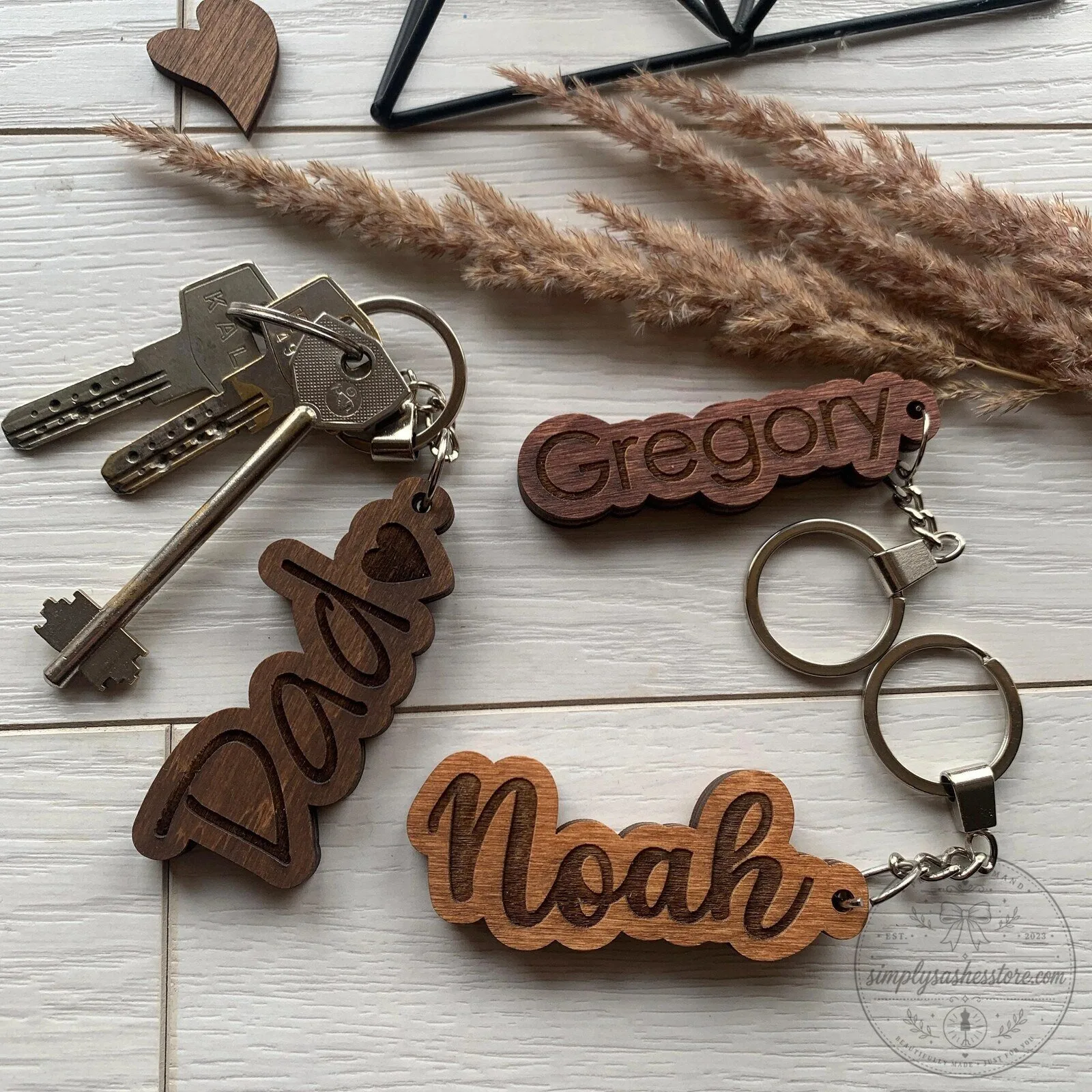 Personalized Engraved Wooden Name Keychain Custom Gift 11 Personalized Engraved Wooden Name Keychain Custom Gift