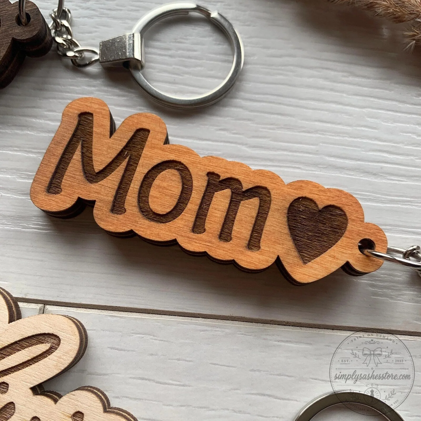 Personalized Engraved Wooden Name Keychain Custom Gift 13 Personalized Engraved Wooden Name Keychain Custom Gift
