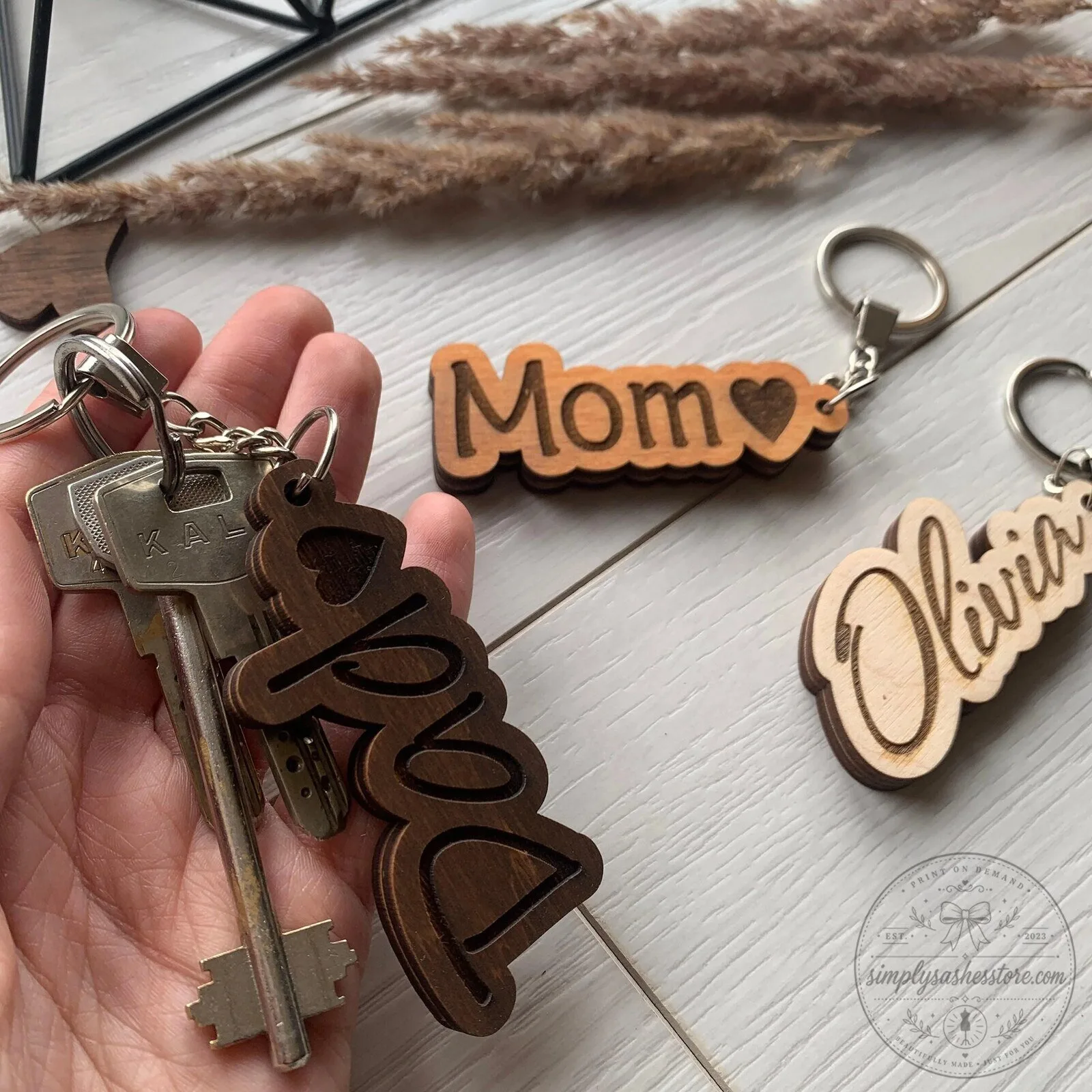 Personalized Engraved Wooden Name Keychain Custom Gift 14 Personalized Engraved Wooden Name Keychain Custom Gift