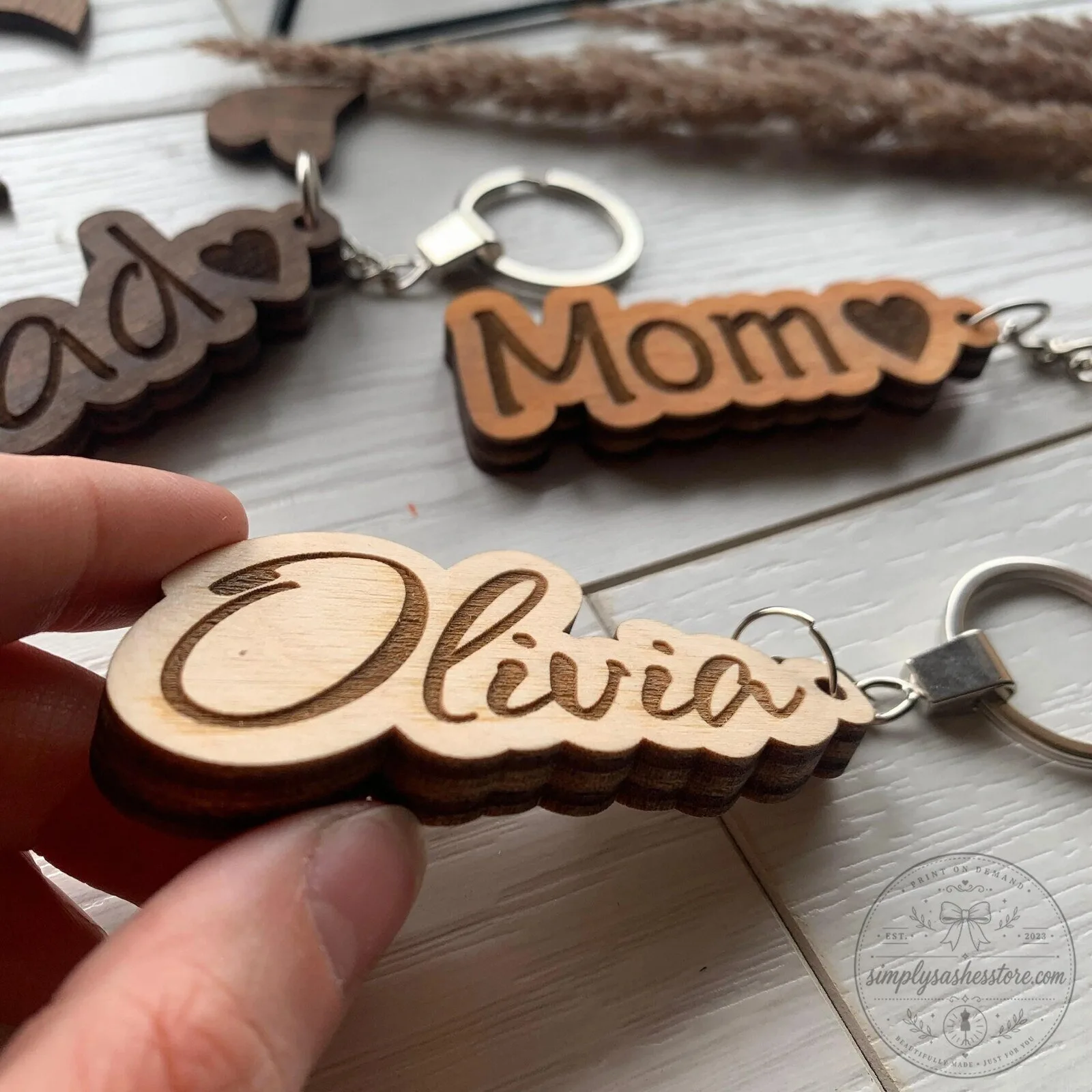 Personalized Engraved Wooden Name Keychain Custom Gift 15 Personalized Engraved Wooden Name Keychain Custom Gift