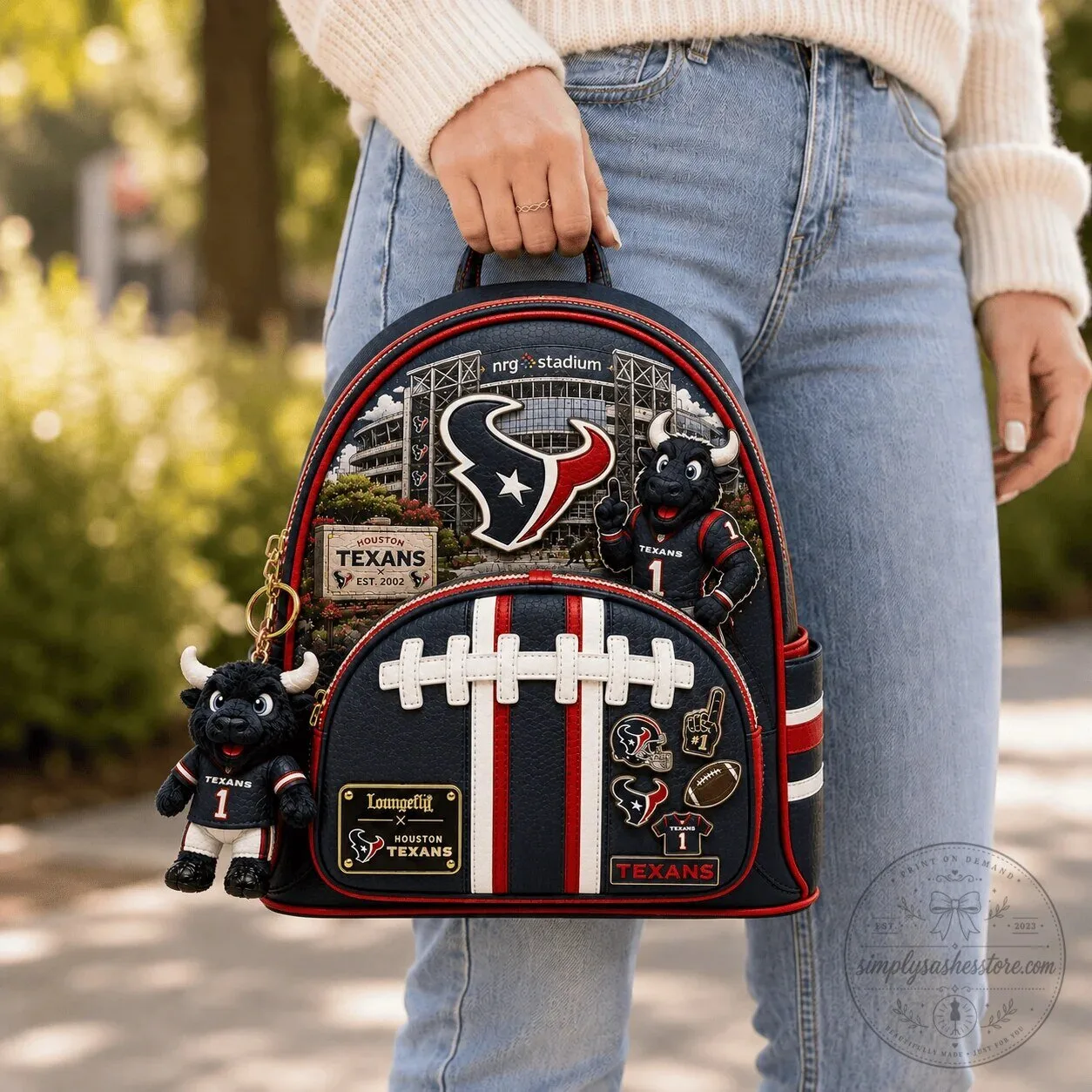 Houston Texans NRG Stadium Football Team Backpack 9 Houston Texans NRG Stadium Football Team Backpack