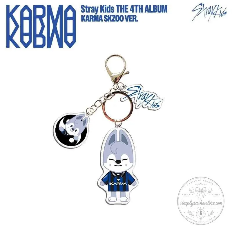 Stray Kids Wolf Chan SKZOO KARMA Album Acrylic Keychain