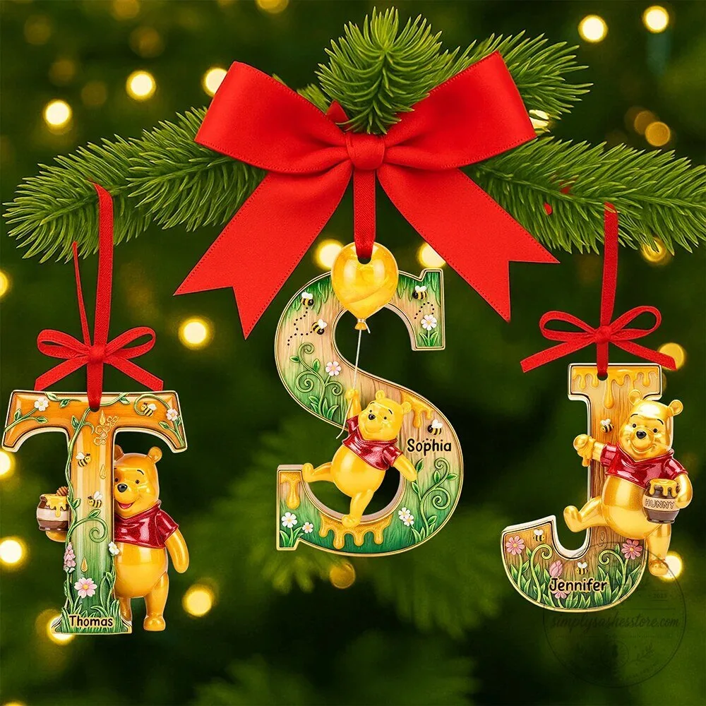 Winnie the Pooh Personalized Letter Christmas Tree Ornament Decoration 10 Winnie the Pooh Personalized Letter Christmas Tree Ornament Decoration