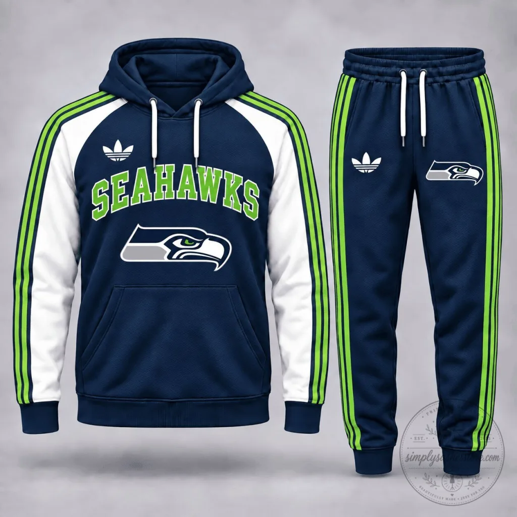 Seattle Seahawks National Football League Team Logo Hoodie and Jogger Set Seattle Seahawks National Football League Team Logo Hoodie and Jogger Set