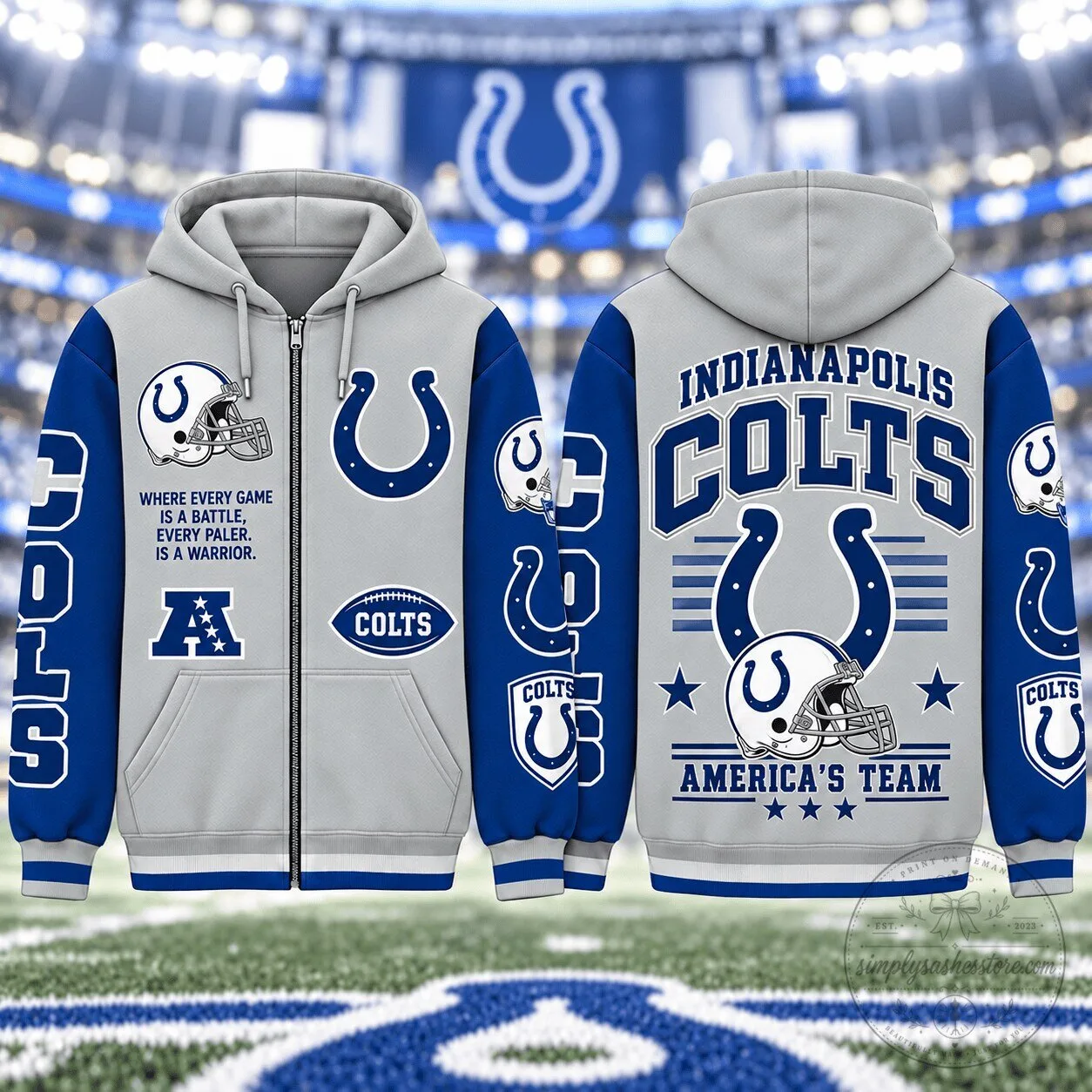 Indianapolis Colts National Football League Gridiron Heritage Full-Zip Hoodie 2 Indianapolis Colts National Football League Gridiron Heritage Full-Zip Hoodie