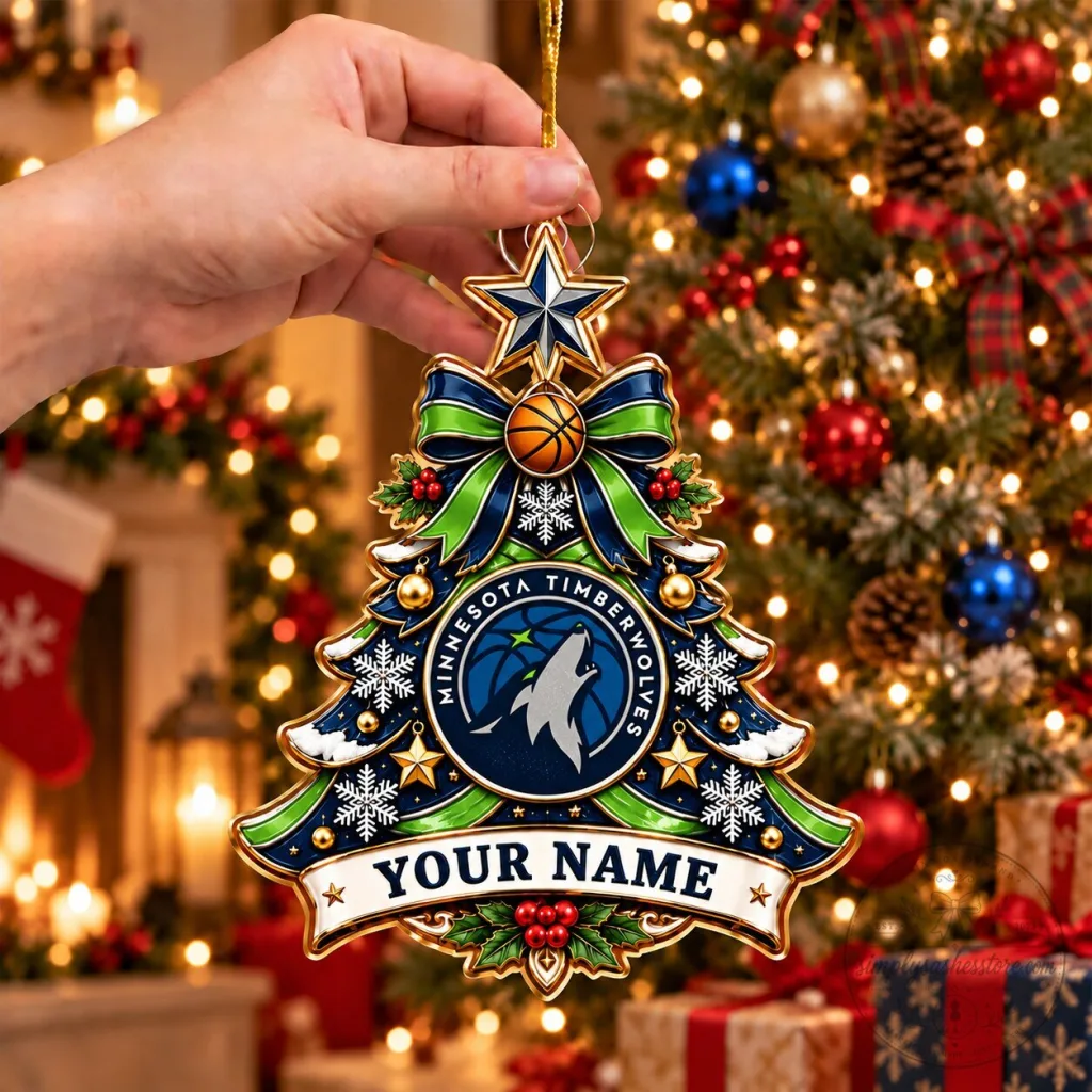 Minnesota Timberwolves NBA Christmas Tree Ornament Custom Name Minnesota Timberwolves NBA Christmas Tree Ornament Custom Name