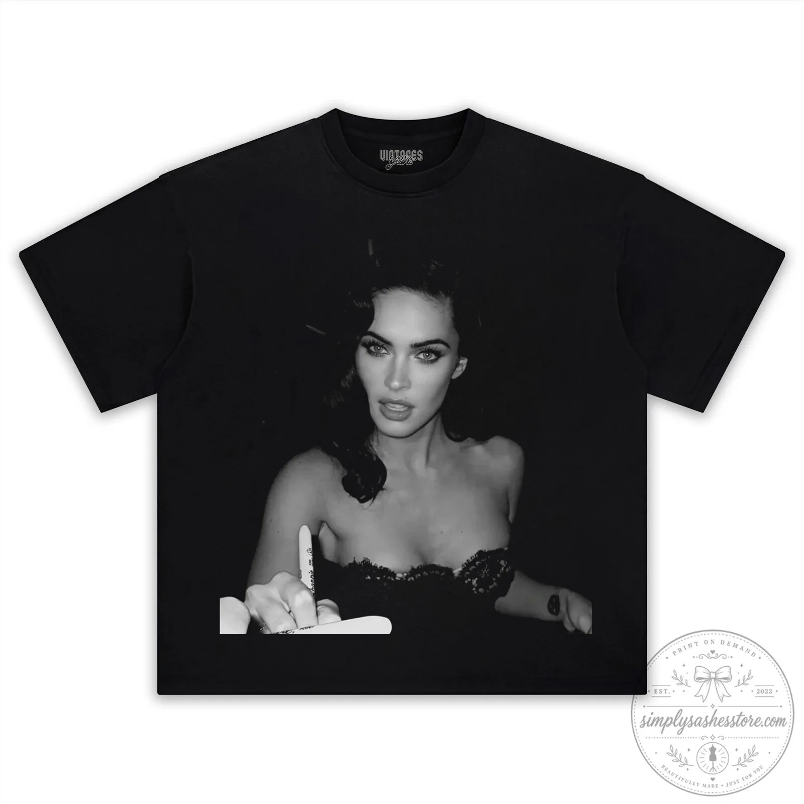 Megan Fox Iconic Black and White Photo T-Shirt 19 Megan Fox Iconic Black and White Photo T-Shirt