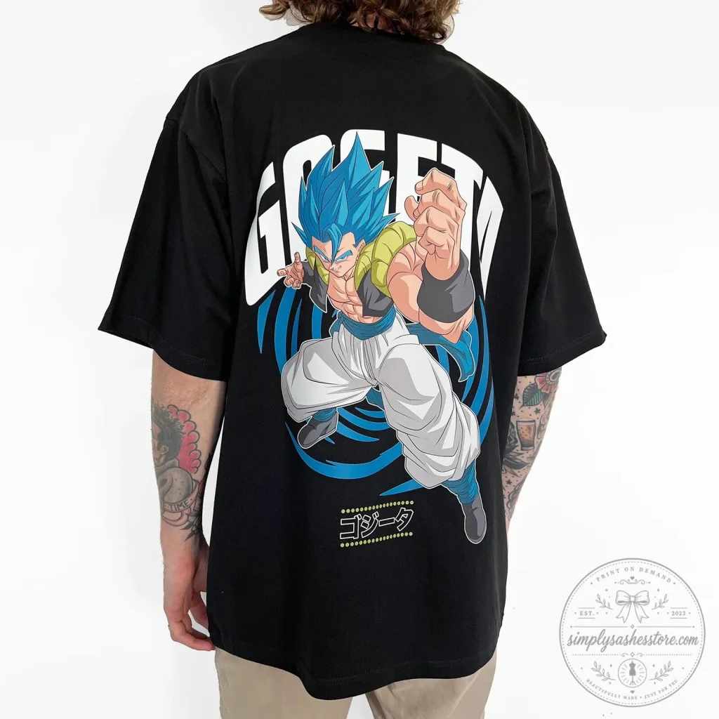 Gogeta Super Saiyan Blue Dragon Ball Z Anime Graphic T-Shirt Gogeta Super Saiyan Blue Dragon Ball Z Anime Graphic T-Shirt