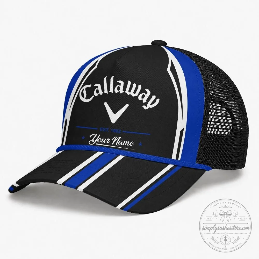 Callaway Golf Black Orange White Striped Custom Name Trucker Hat Neck Gaiter Set 27 Callaway Golf Black Orange White Striped Custom Name Trucker Hat Neck Gaiter Set