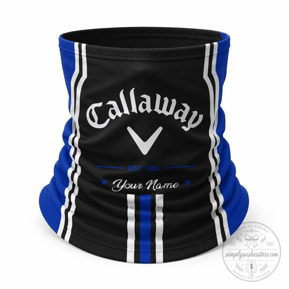 Callaway Golf Black Orange White Striped Custom Name Trucker Hat Neck Gaiter Set 33 Callaway Golf Black Orange White Striped Custom Name Trucker Hat Neck Gaiter Set