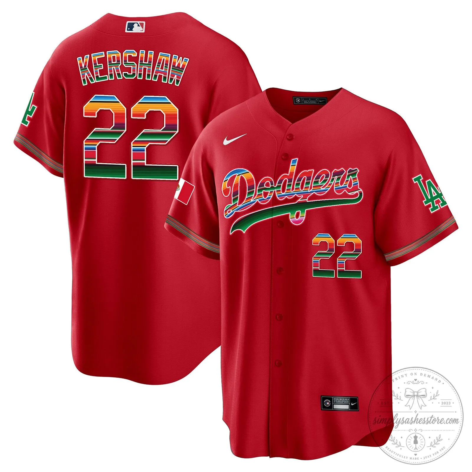 Los Angeles Dodgers Clayton Kershaw Mexico Baseball Jersey 16 Los Angeles Dodgers Clayton Kershaw Mexico Baseball Jersey