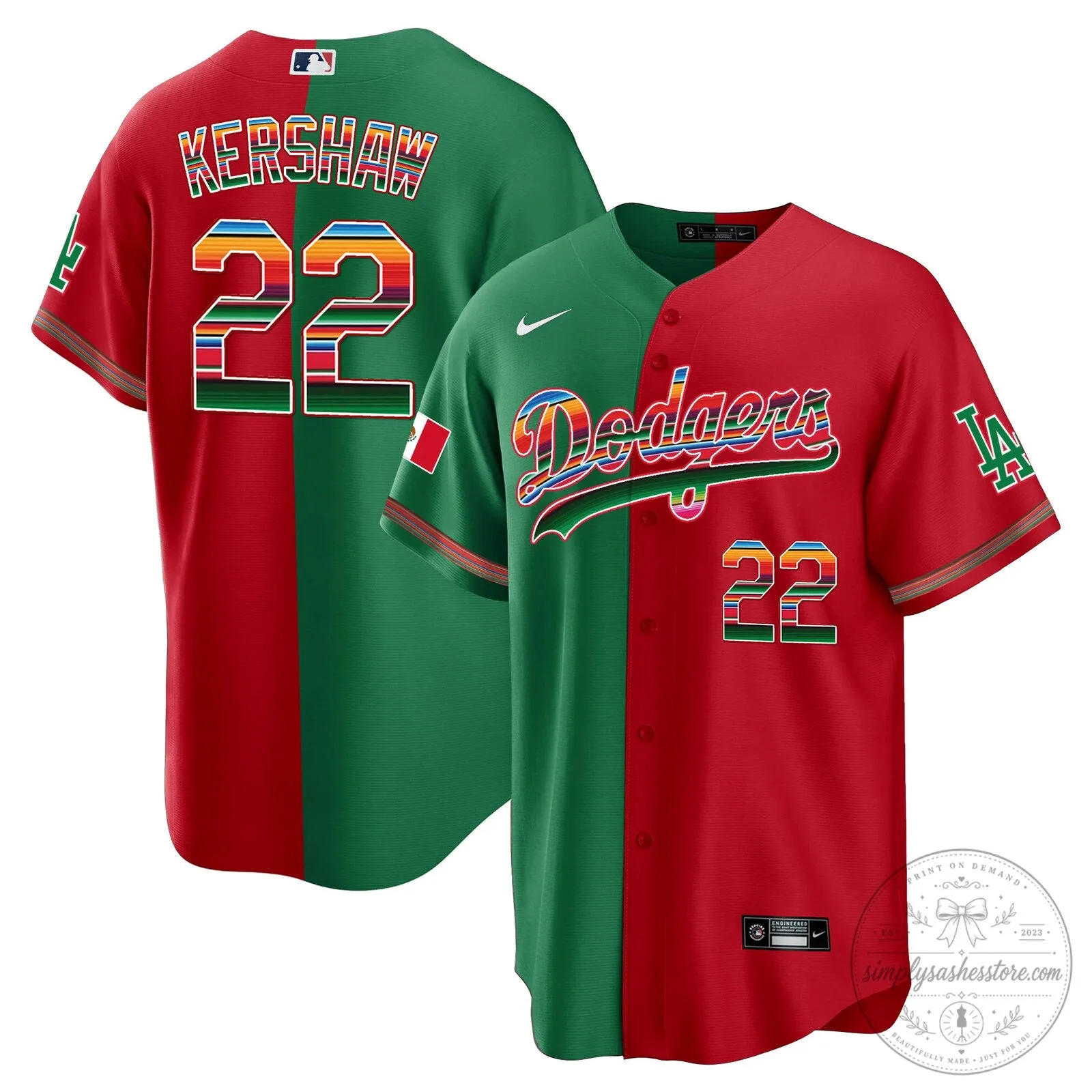 Los Angeles Dodgers Clayton Kershaw Mexico Baseball Jersey 17 Los Angeles Dodgers Clayton Kershaw Mexico Baseball Jersey