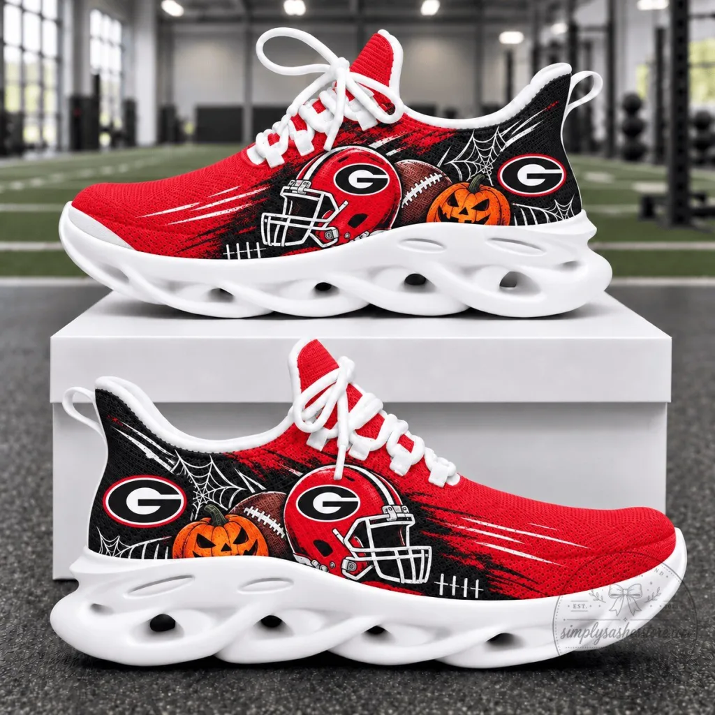 Georgia Bulldogs Halloween Football Team Sneakers Running Shoes Georgia Bulldogs Halloween Football Team Sneakers Running Shoes