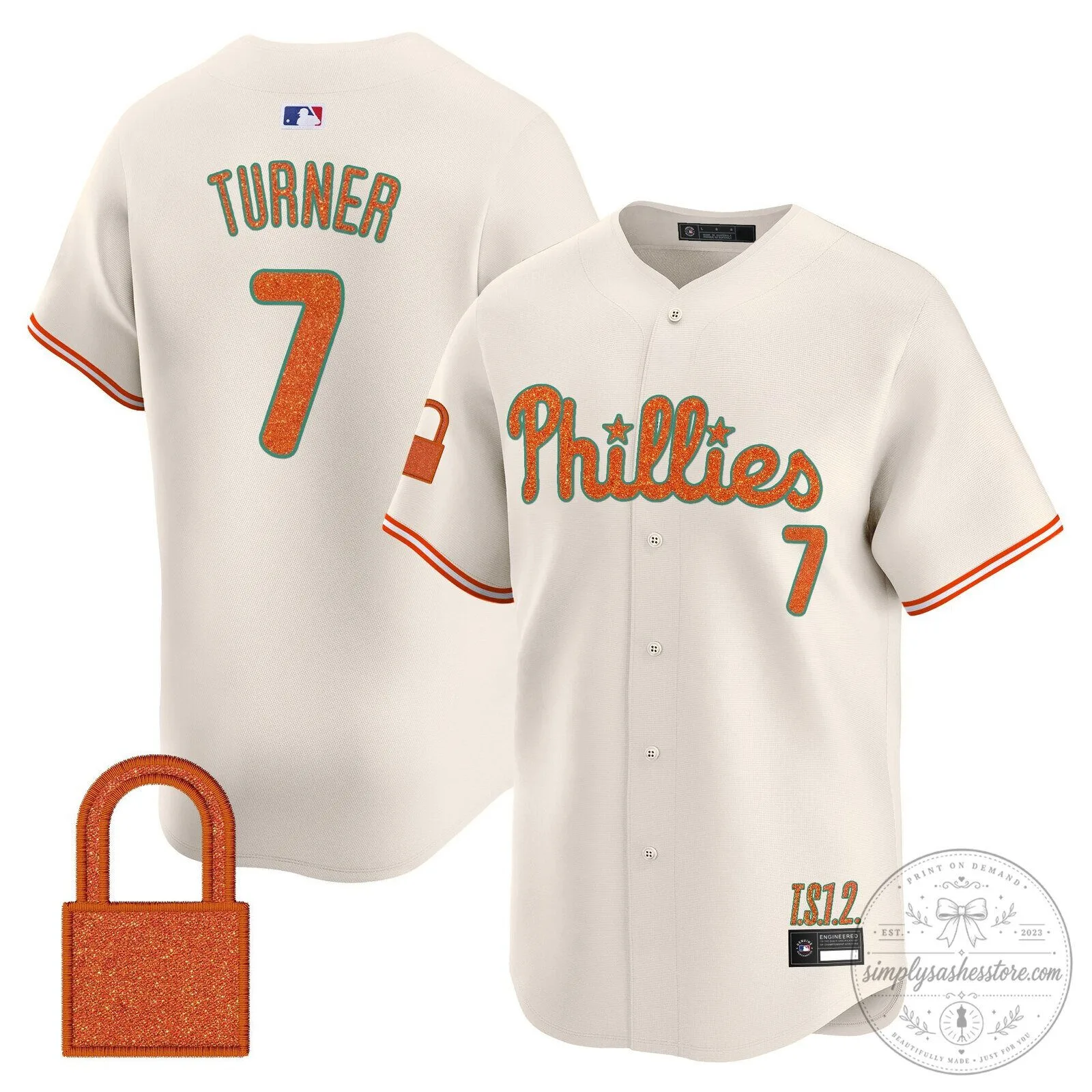 Taylor Swift Philadelphia Phillies Baseball Jersey - Cream White 55 Taylor Swift Philadelphia Phillies Baseball Jersey - Cream White