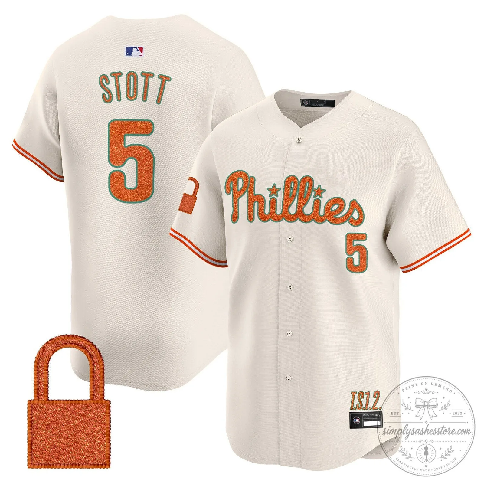 Taylor Swift Philadelphia Phillies Baseball Jersey - Cream White 56 Taylor Swift Philadelphia Phillies Baseball Jersey - Cream White