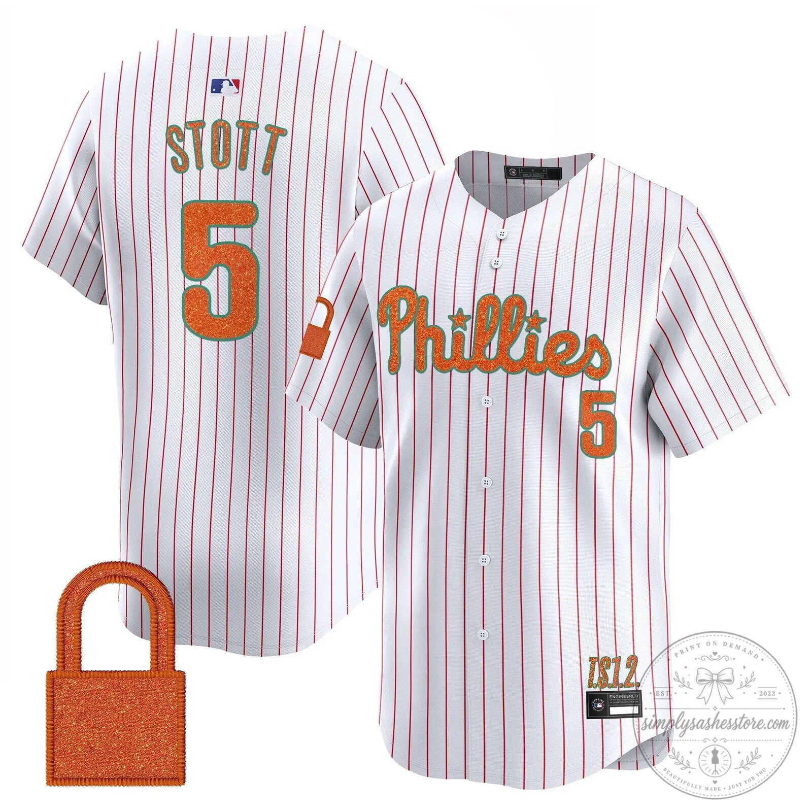 Taylor Swift Philadelphia Phillies Baseball Jersey - Cream White 68 Taylor Swift Philadelphia Phillies Baseball Jersey - Cream White