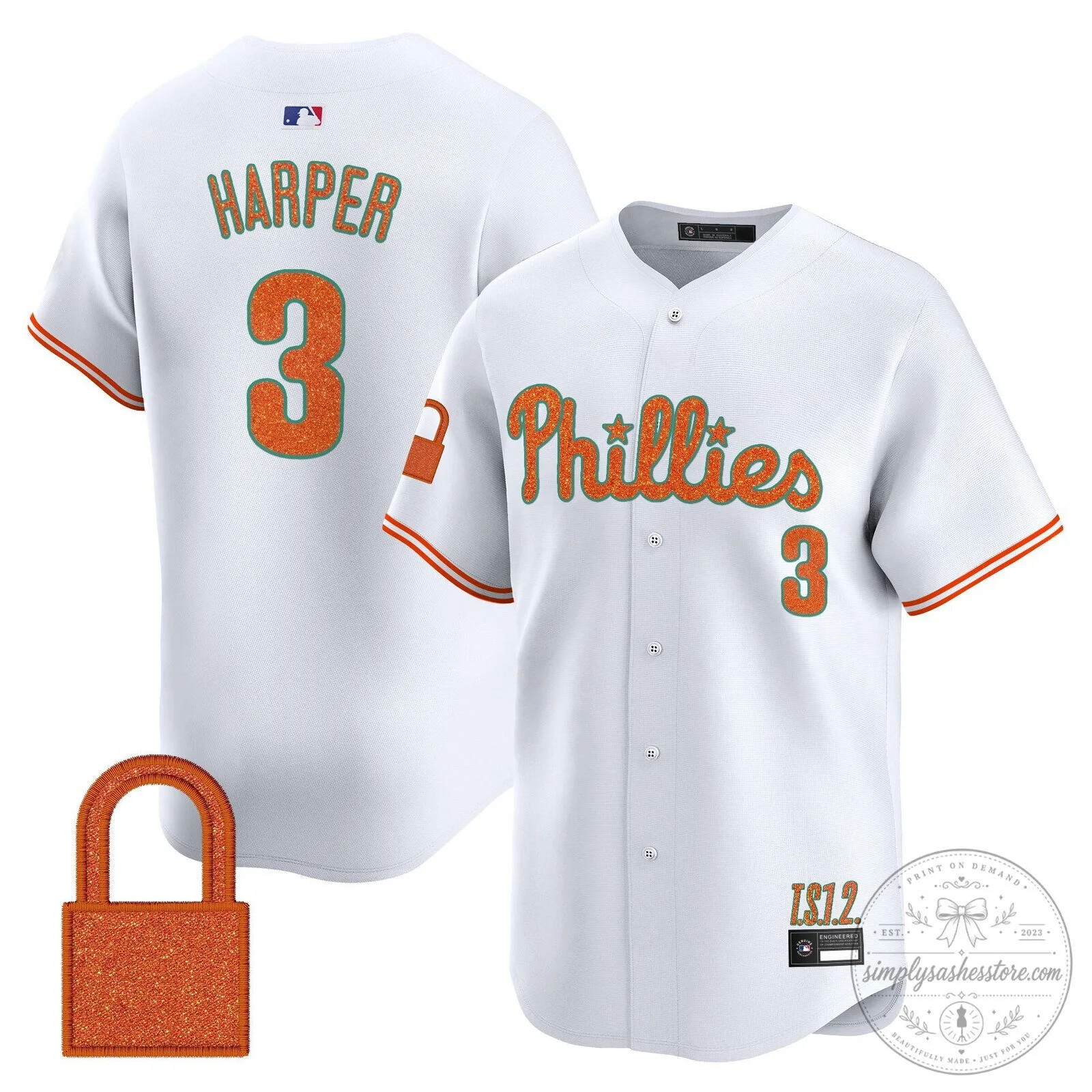 Taylor Swift Philadelphia Phillies Baseball Jersey - Cream White 88 Taylor Swift Philadelphia Phillies Baseball Jersey - Cream White