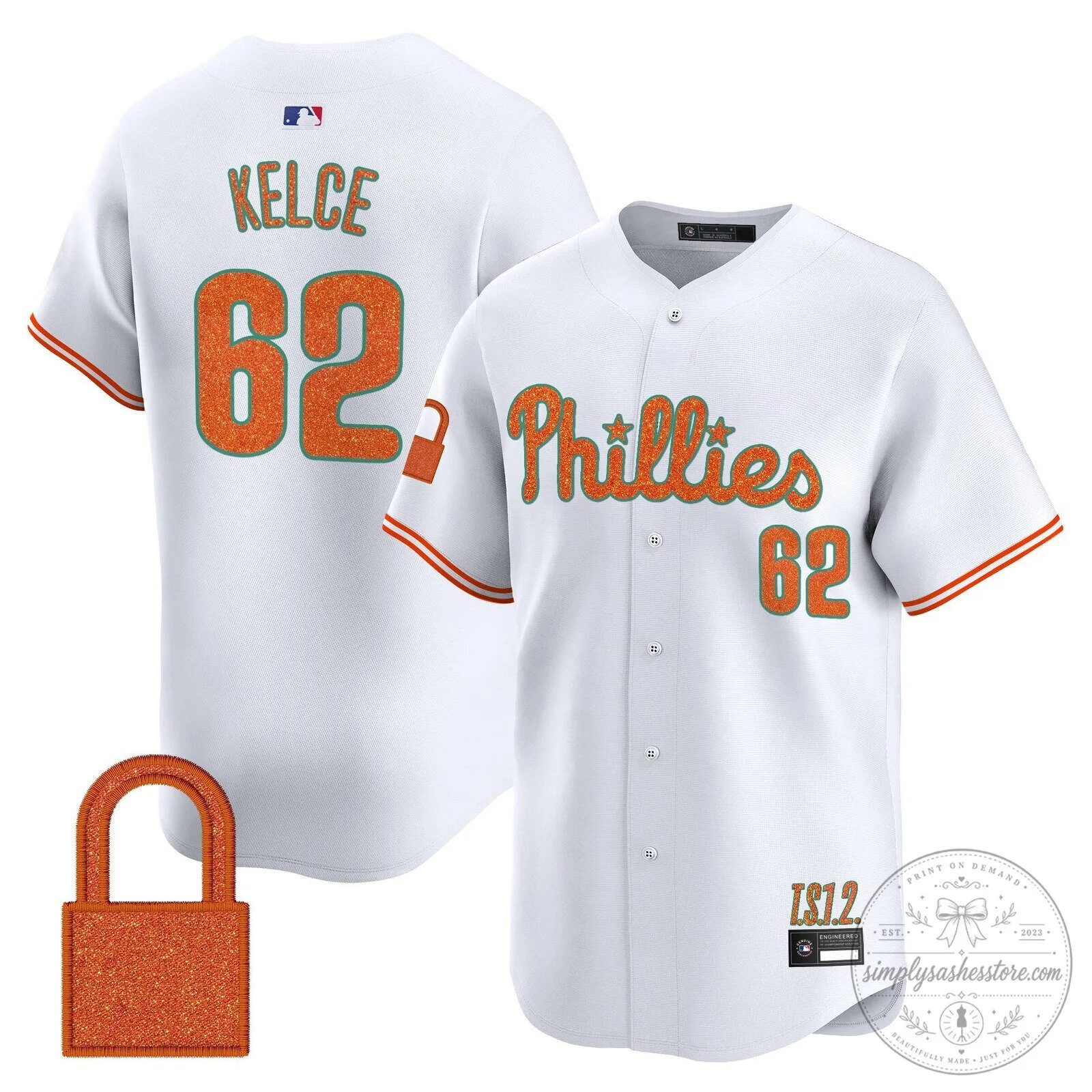Taylor Swift Philadelphia Phillies Baseball Jersey - Cream White 94 Taylor Swift Philadelphia Phillies Baseball Jersey - Cream White