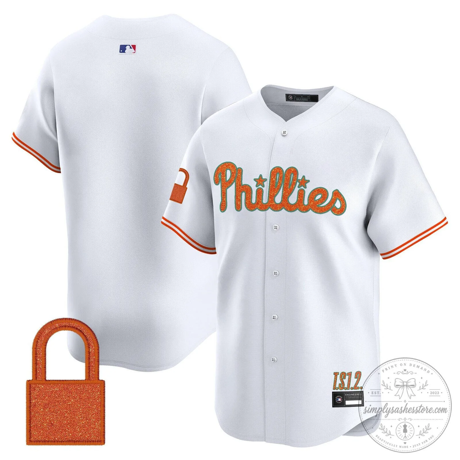 Taylor Swift Philadelphia Phillies Baseball Jersey - Cream White 97 Taylor Swift Philadelphia Phillies Baseball Jersey - Cream White