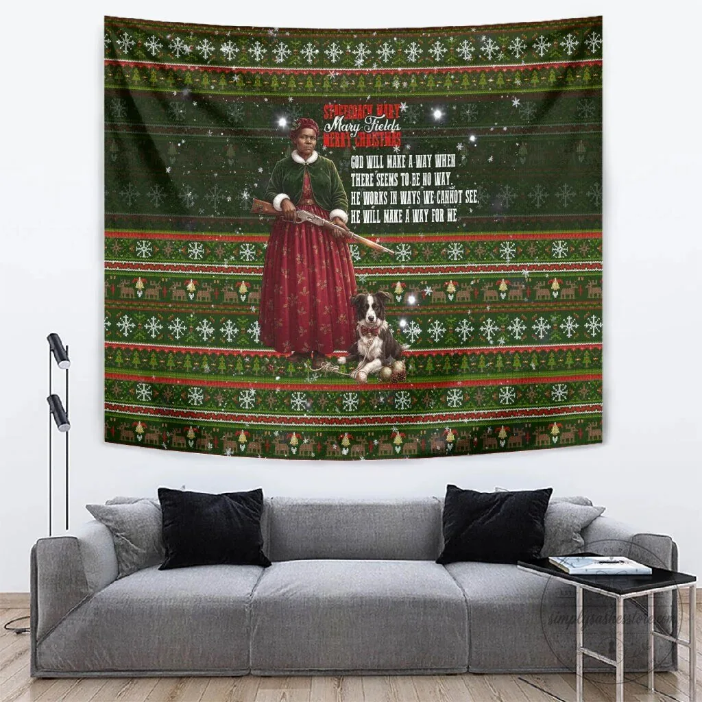 Stagecoach Mary Fields Christmas Tapestry Old West Pioneer Vintage Holiday Wall Art 4 Stagecoach Mary Fields Christmas Tapestry Old West Pioneer Vintage Holiday Wall Art
