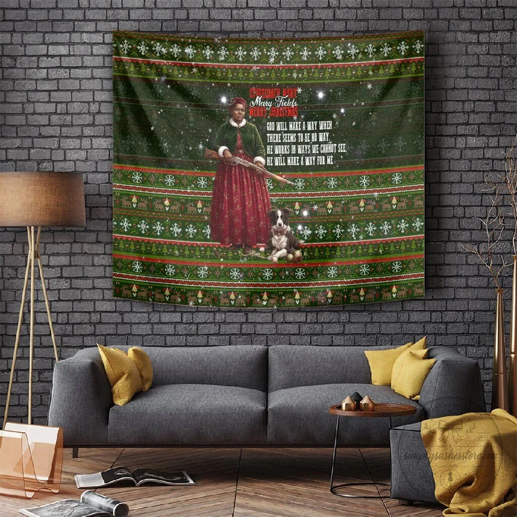 Stagecoach Mary Fields Christmas Tapestry Old West Pioneer Vintage Holiday Wall Art 5 Stagecoach Mary Fields Christmas Tapestry Old West Pioneer Vintage Holiday Wall Art