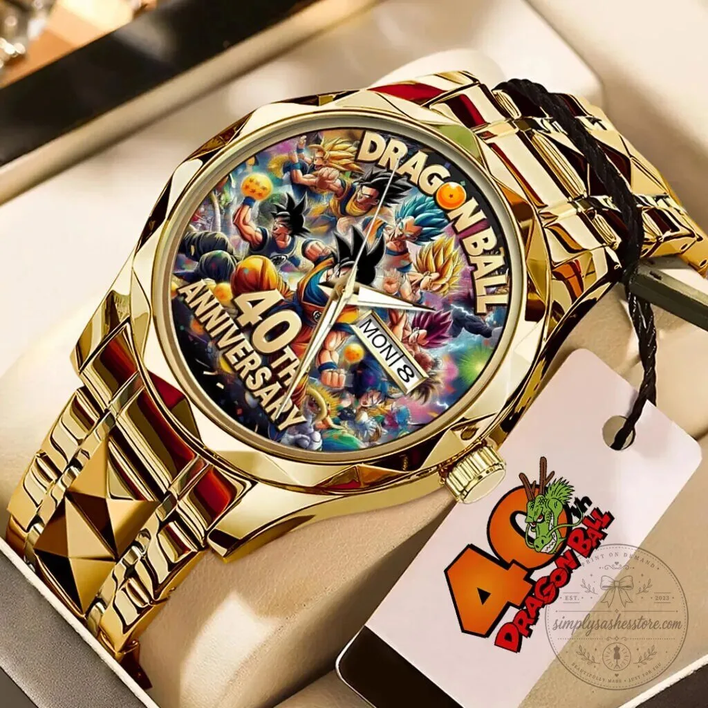 Dragon Ball 40th Anniversary Gold Stainless Steel Quartz Watch 7 Dragon Ball 40th Anniversary Gold Stainless Steel Quartz Watch