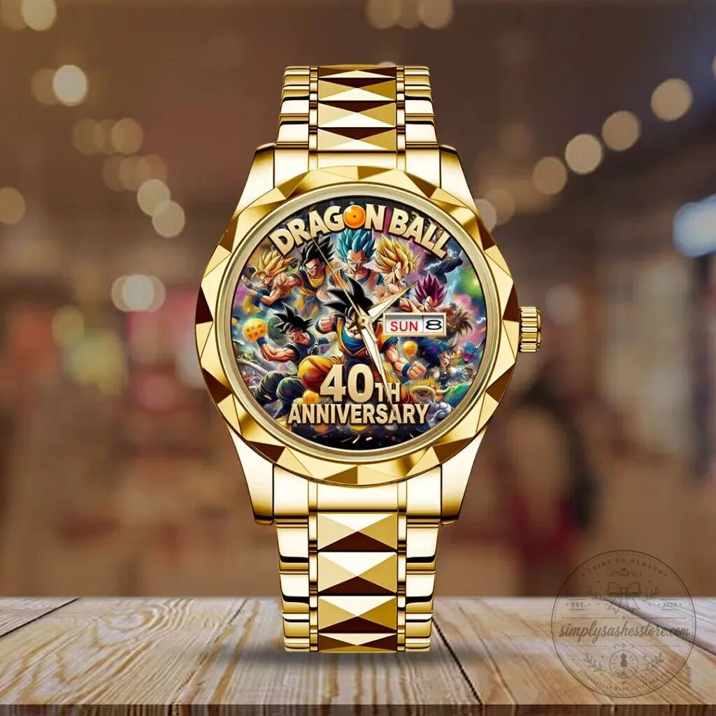 Dragon Ball 40th Anniversary Gold Stainless Steel Quartz Watch 8 Dragon Ball 40th Anniversary Gold Stainless Steel Quartz Watch