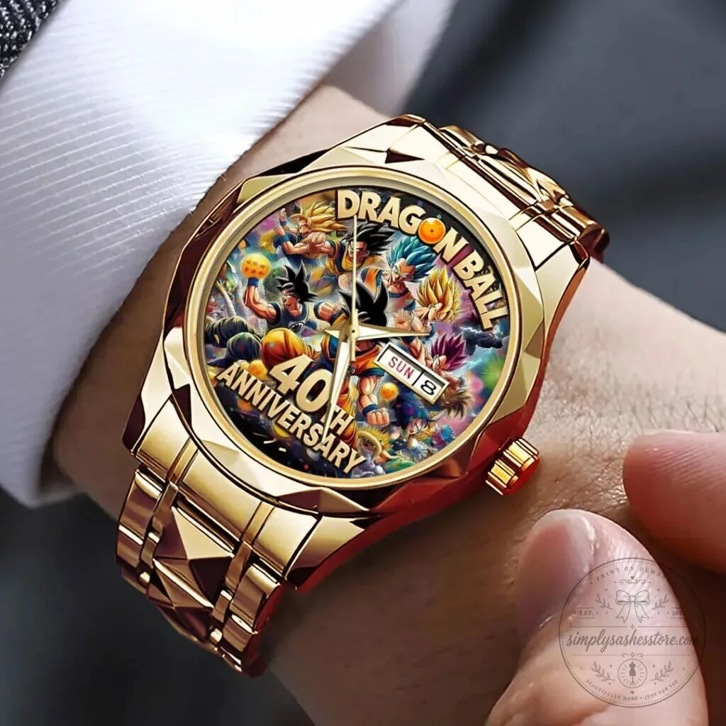 Dragon Ball 40th Anniversary Gold Stainless Steel Quartz Watch 9 Dragon Ball 40th Anniversary Gold Stainless Steel Quartz Watch