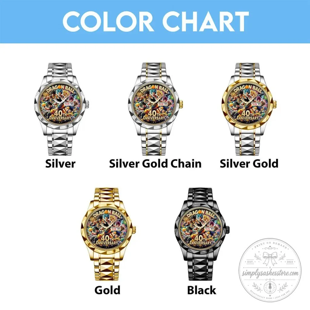 Dragon Ball 40th Anniversary Gold Stainless Steel Quartz Watch 11 Dragon Ball 40th Anniversary Gold Stainless Steel Quartz Watch
