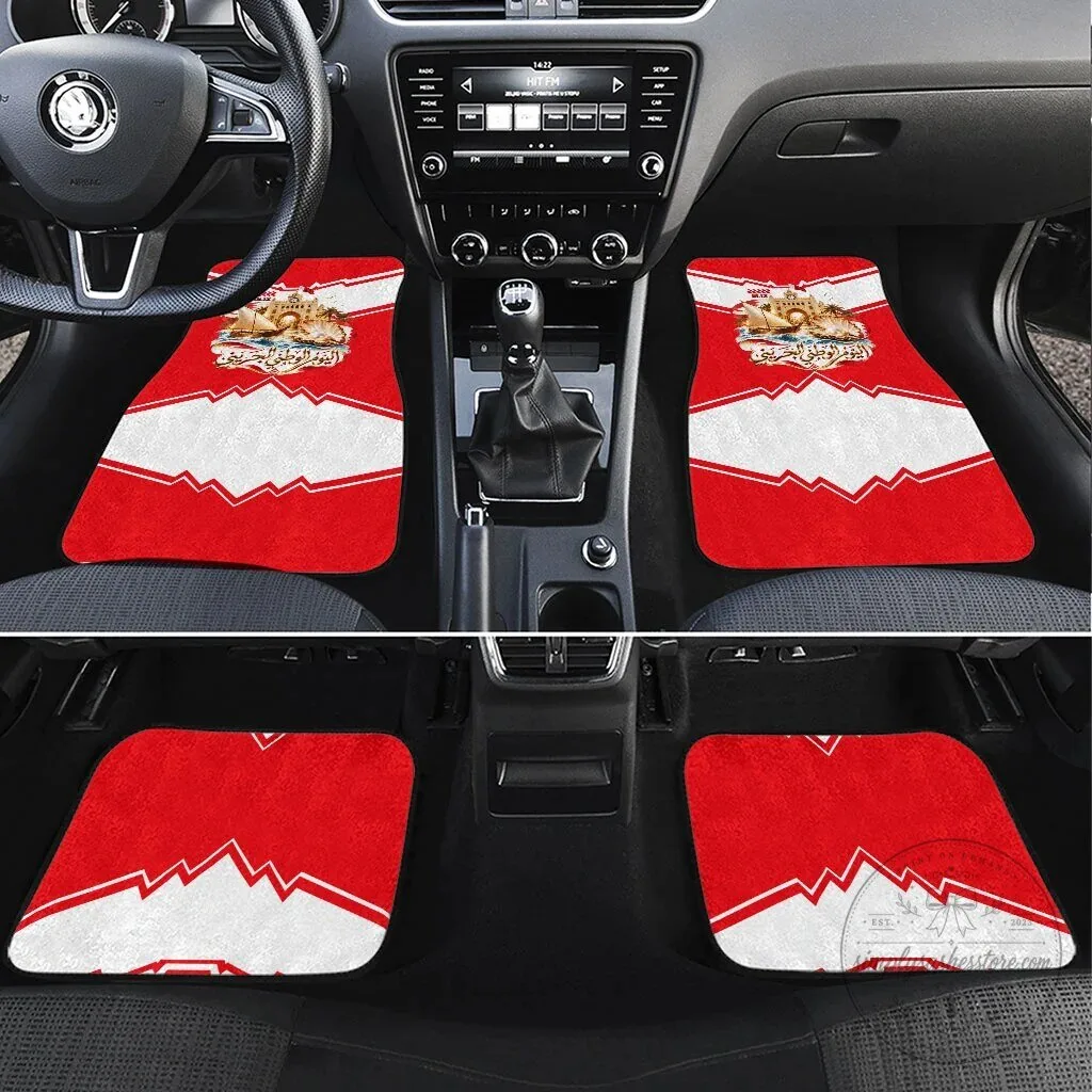 Bahrain National Day Flag Emblem Vintage Collage Car Mat Set 8 Bahrain National Day Flag Emblem Vintage Collage Car Mat Set