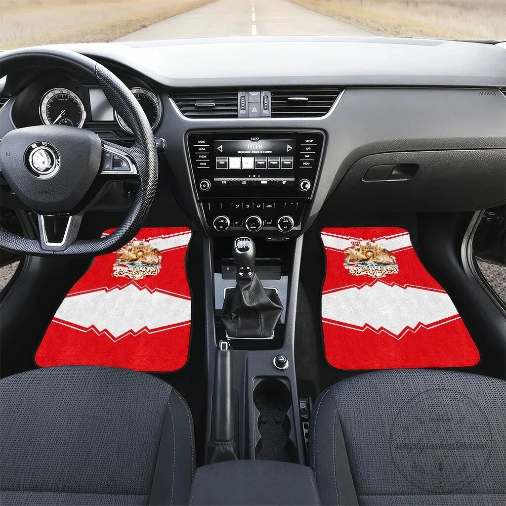 Bahrain National Day Flag Emblem Vintage Collage Car Mat Set 10 Bahrain National Day Flag Emblem Vintage Collage Car Mat Set