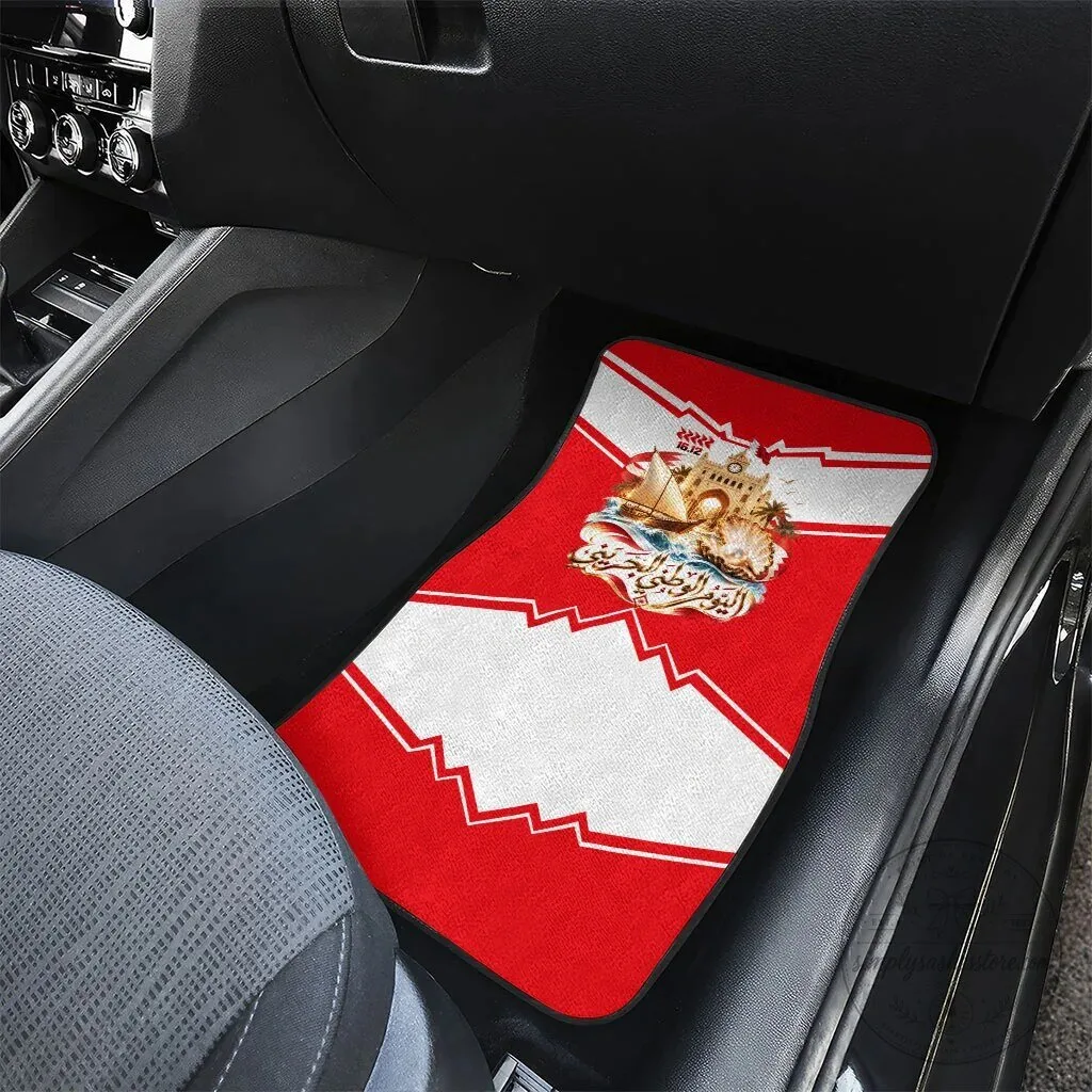 Bahrain National Day Flag Emblem Vintage Collage Car Mat Set 12 Bahrain National Day Flag Emblem Vintage Collage Car Mat Set
