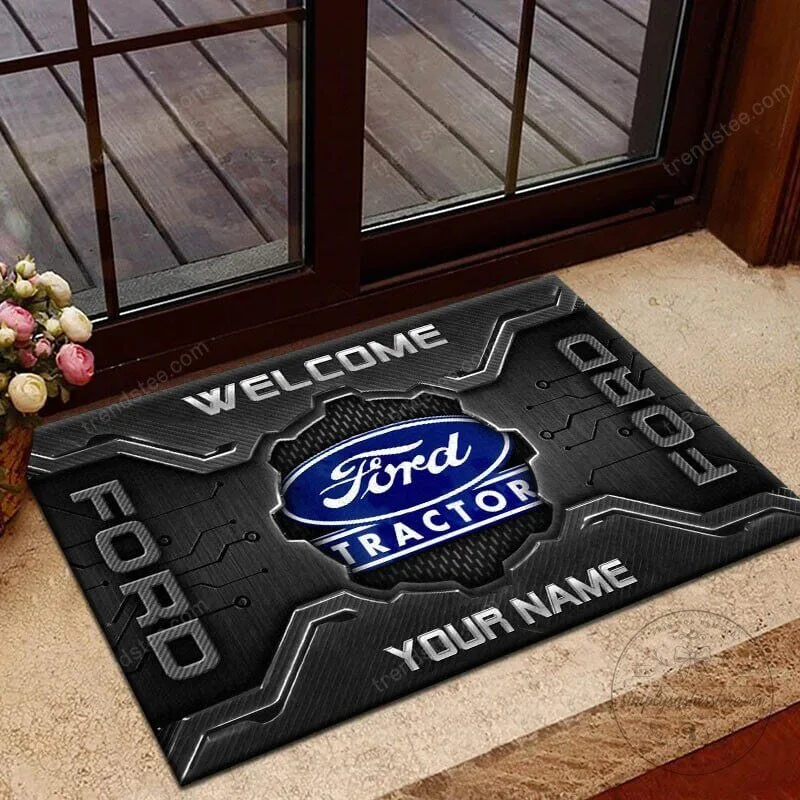 Ford Tractor Custom Name Welcome Mat 12 Ford Tractor Custom Name Welcome Mat