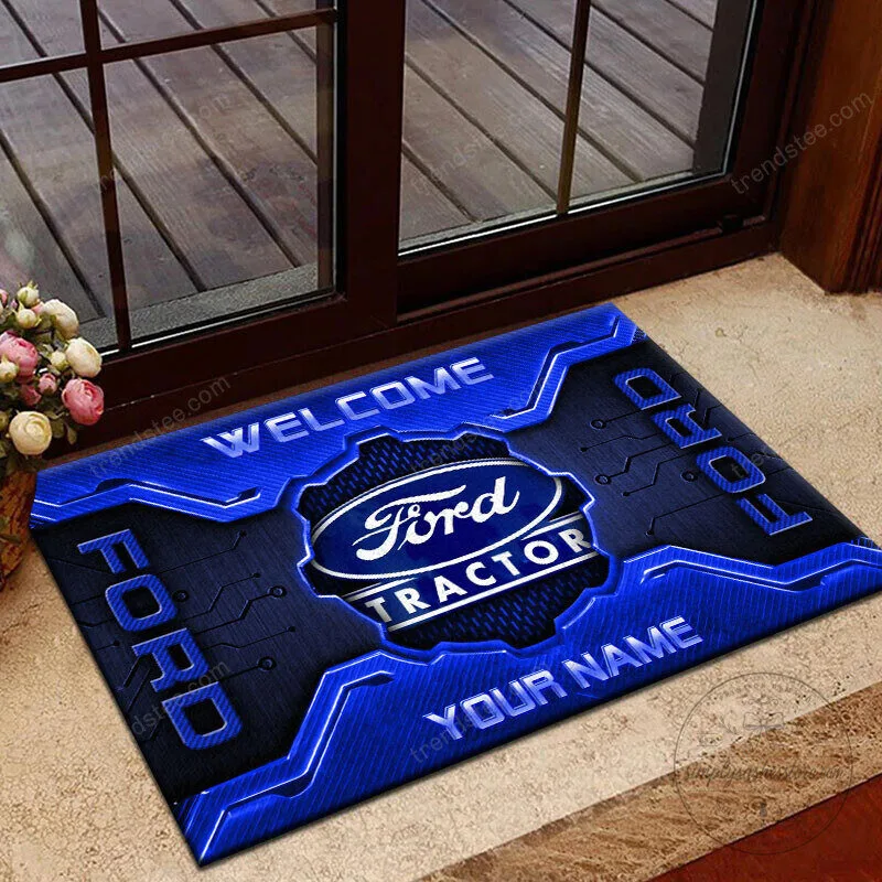 Ford Tractor Custom Name Welcome Mat 16 Ford Tractor Custom Name Welcome Mat