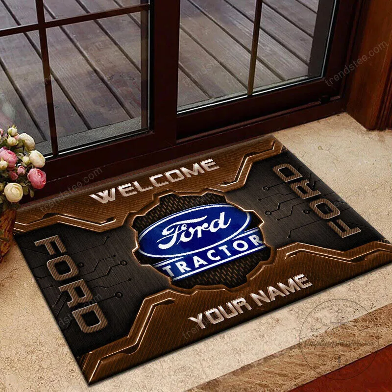 Ford Tractor Custom Name Welcome Mat 17 Ford Tractor Custom Name Welcome Mat