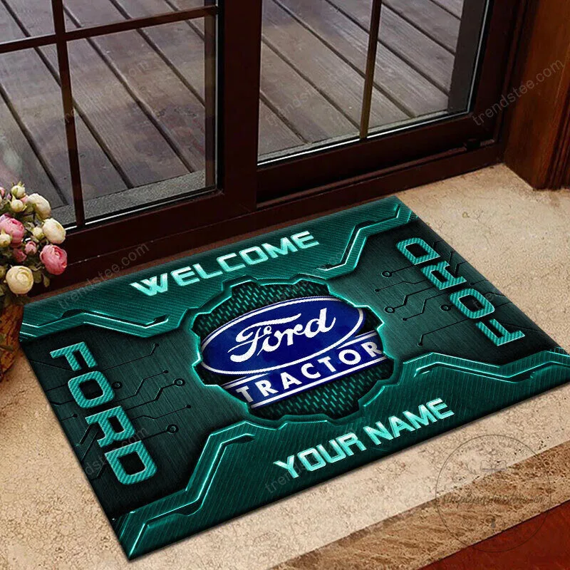 Ford Tractor Custom Name Welcome Mat 18 Ford Tractor Custom Name Welcome Mat
