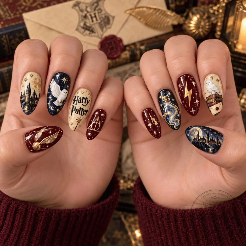 Harry Potter Hogwarts Magic Wizarding World Press On Nail Set Harry Potter Hogwarts Magic Wizarding World Press On Nail Set