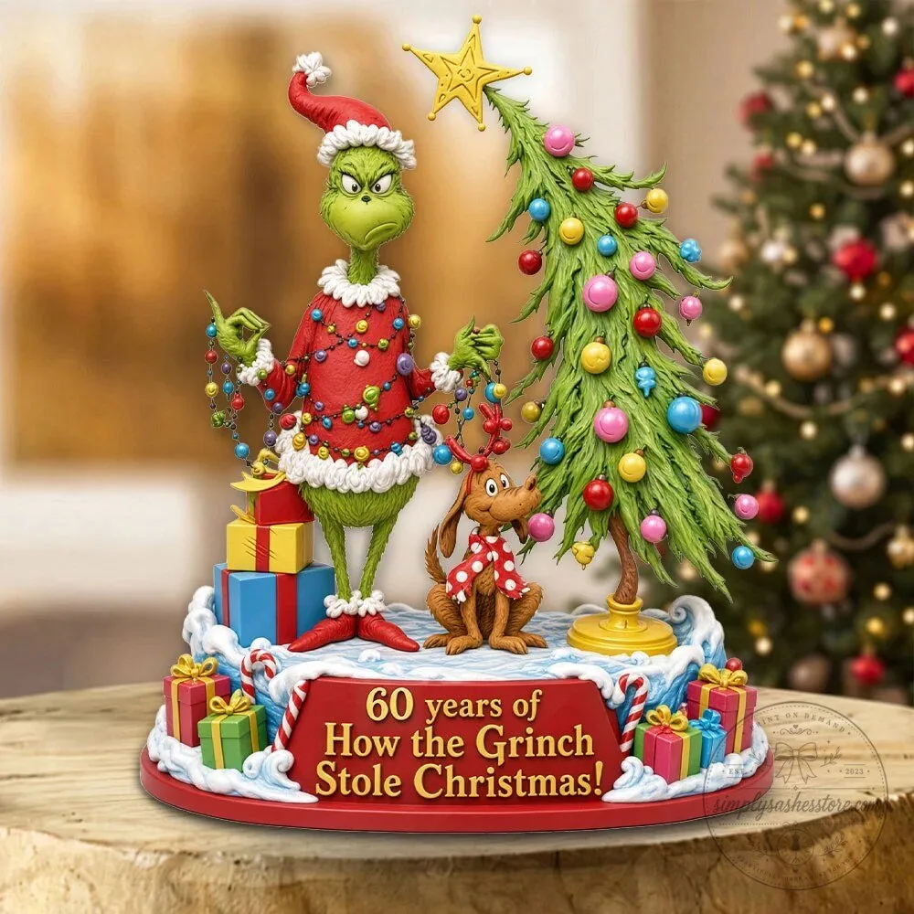 How the Grinch Stole Christmas 60th Anniversary Holiday Figurine 3 How the Grinch Stole Christmas 60th Anniversary Holiday Figurine