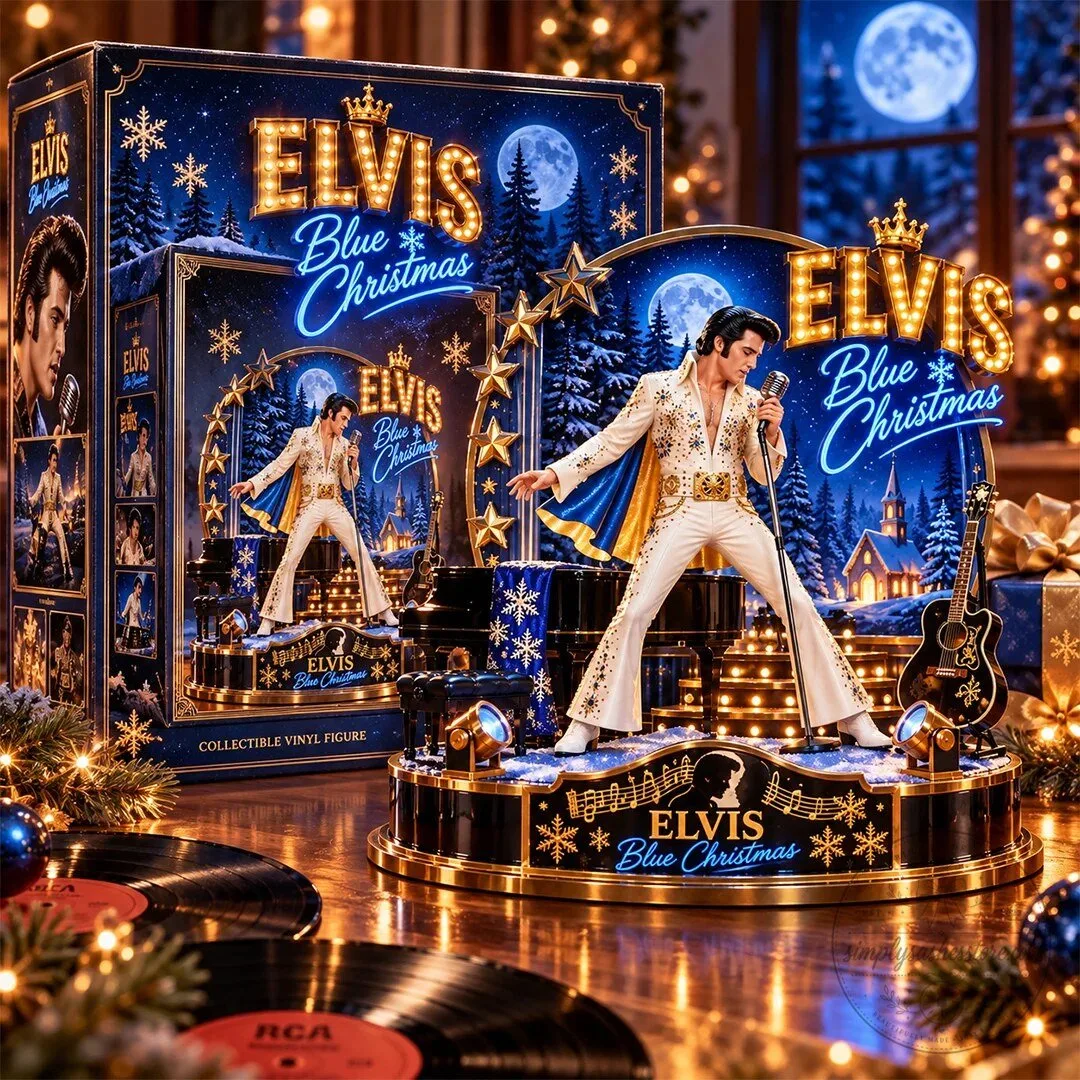 Elvis Presley Blue Christmas Collectible Vinyl Figure