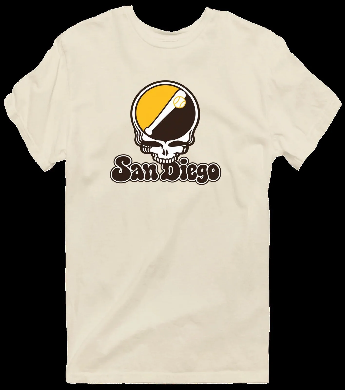 San Diego Padres Baseball Grateful Dead Stealie Skull Logo T-Shirt