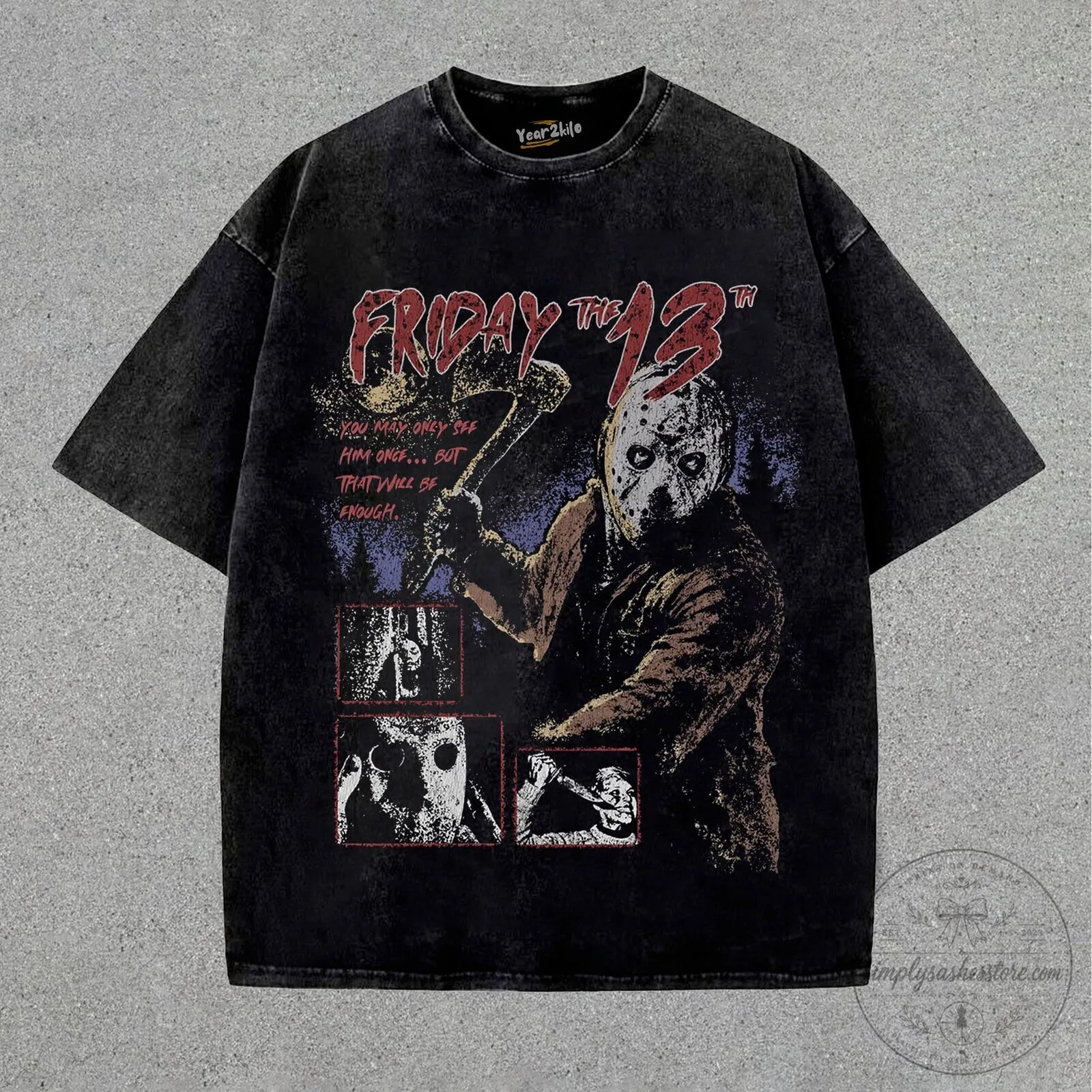 Friday The 13th Jason Voorhees Horror Movie Slasher Film Graphic T-Shirt 3 Friday The 13th Jason Voorhees Horror Movie Slasher Film Graphic T-Shirt