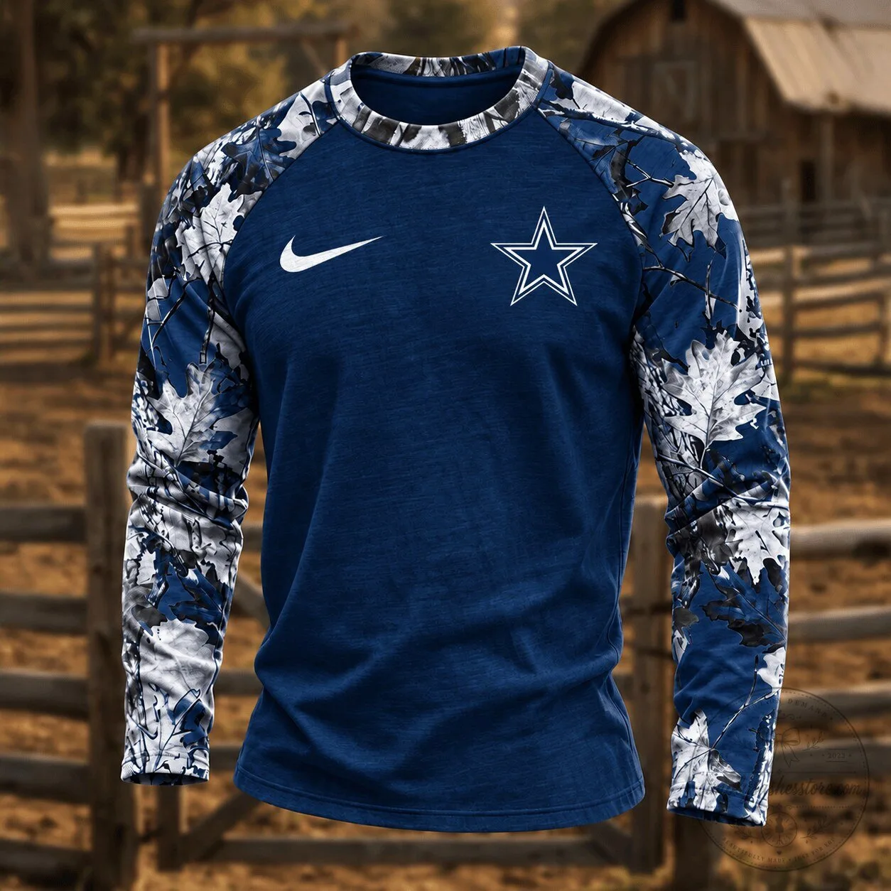 Dallas Cowboys NFL Camouflage Hunting Long Sleeve Shirt for Men