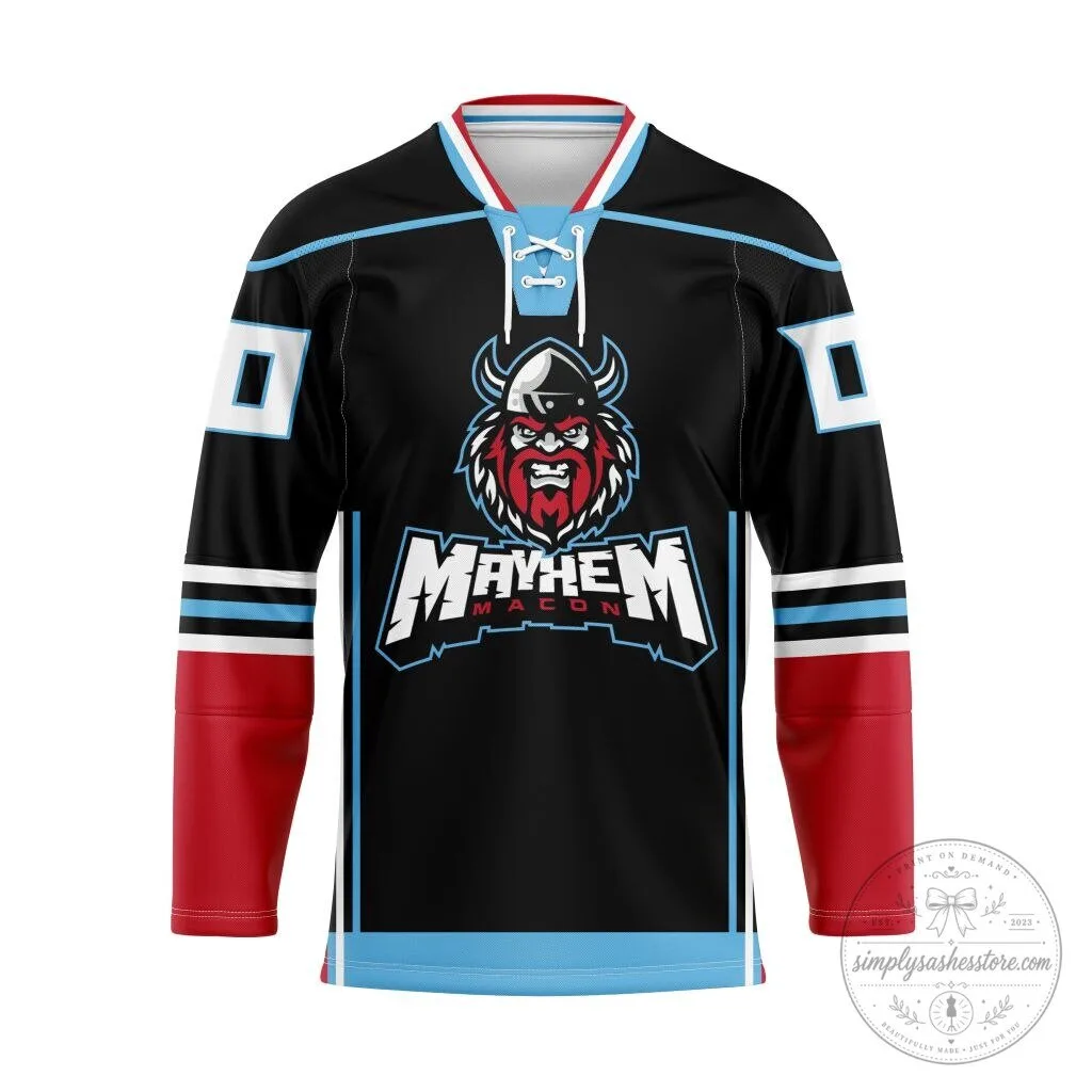 Macon Mayhem Southern Professional Hockey League Personalized Hockey Jersey