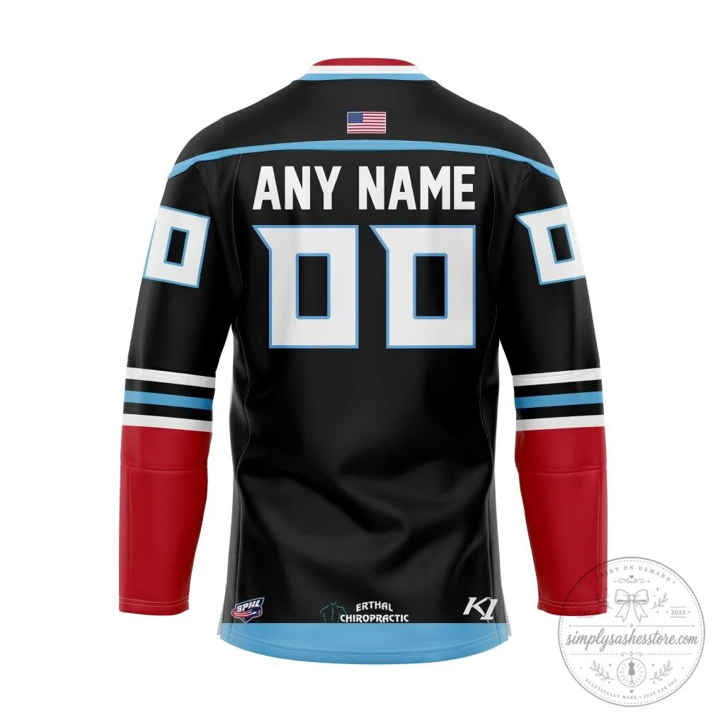 Macon Mayhem Southern Professional Hockey League Personalized Hockey Jersey 7 Macon Mayhem Southern Professional Hockey League Personalized Hockey Jersey