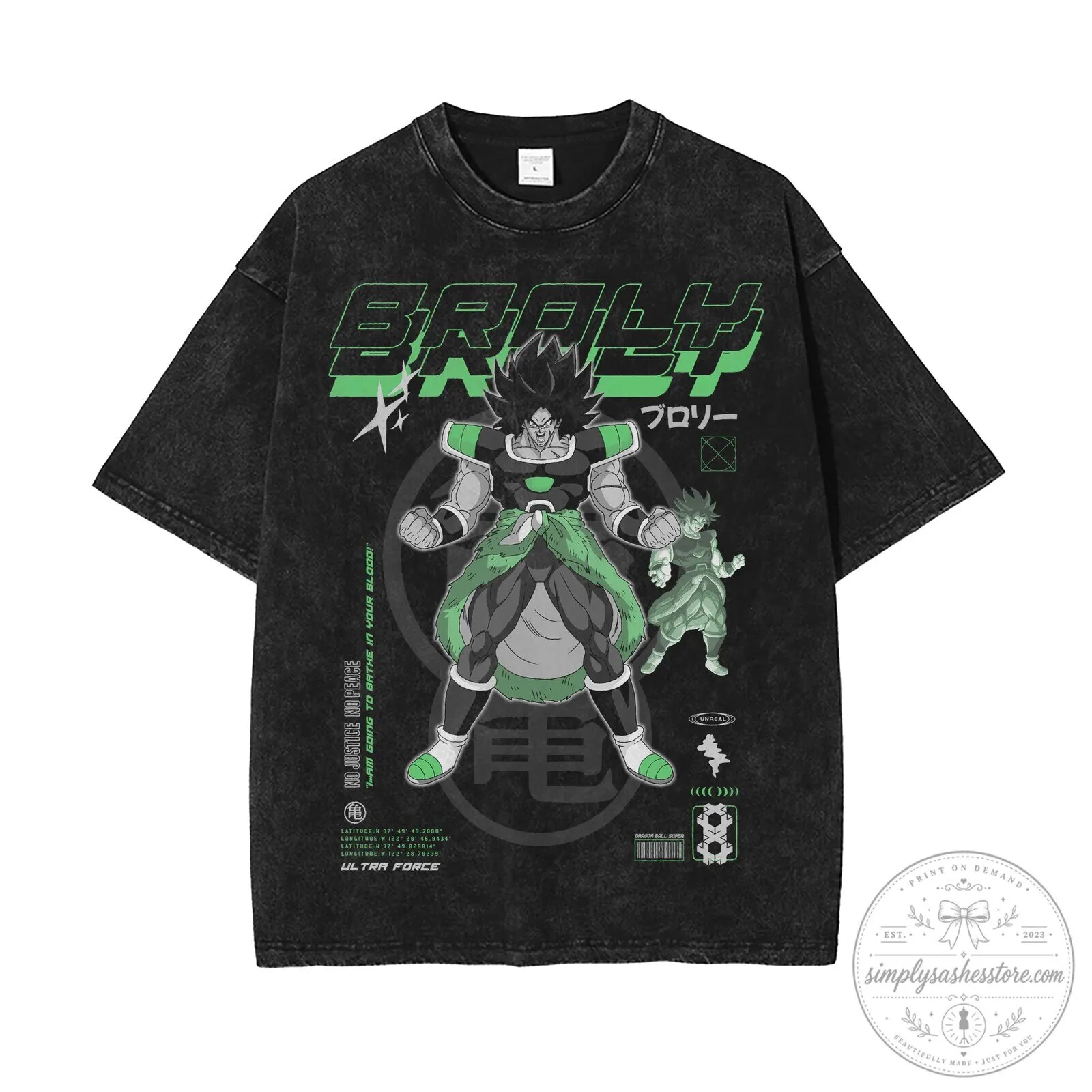 Dragon Ball Super Broly Vintage Washed Graphic T-Shirt
